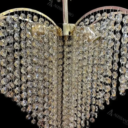 Πολυέλαιος Crystal Soner 4x E27 Gold
