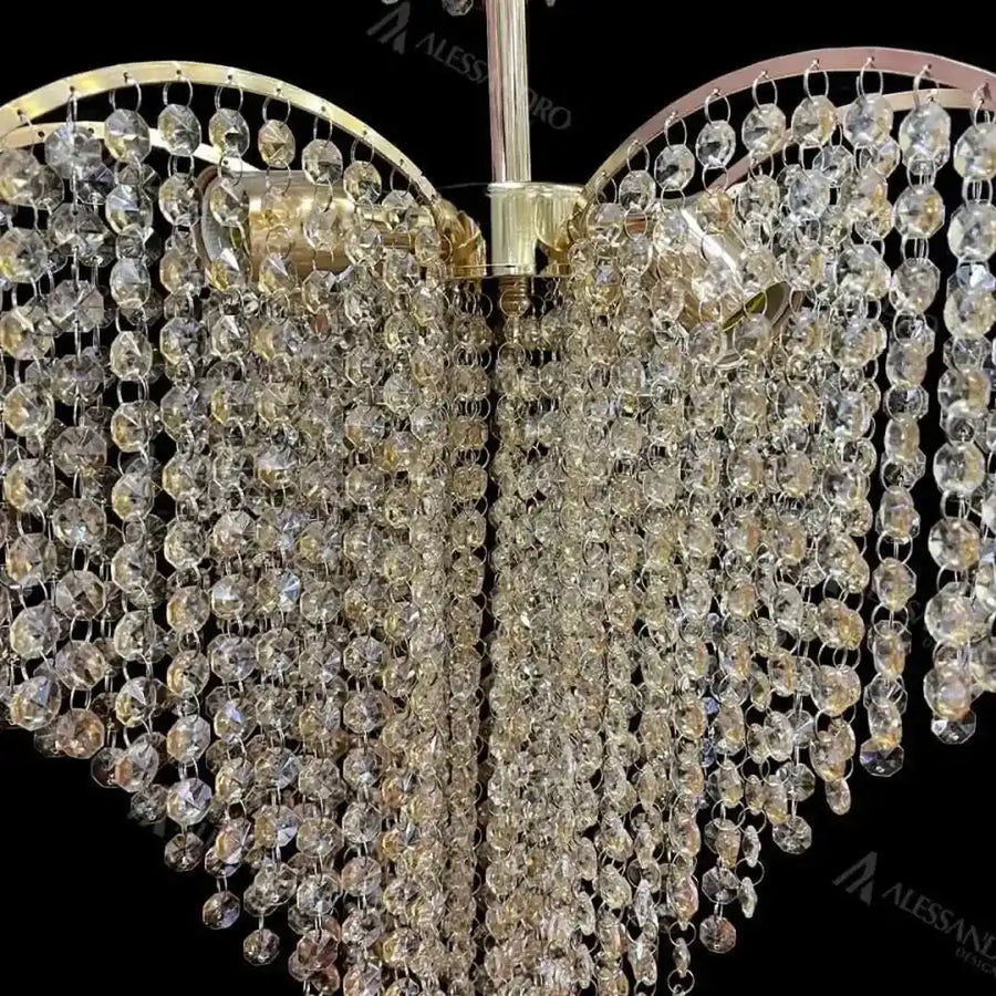 Πολυέλαιος Crystal Soner 4x E27 Gold