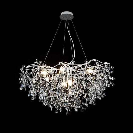 Πολυέλαιος με Crystal Connan 6xe14 λευκό