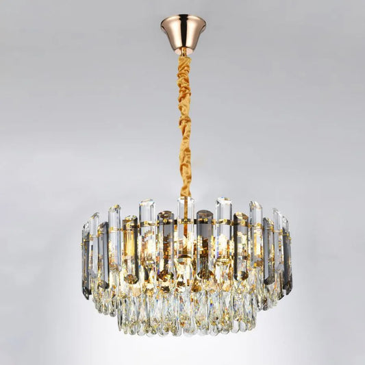 Πολυέλαιος Elros 8*E27, Metal and Crystal, Golden