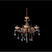 Giala Chandelier, 5*E14, χρυσός, μέταλλο και κρύσταλλο