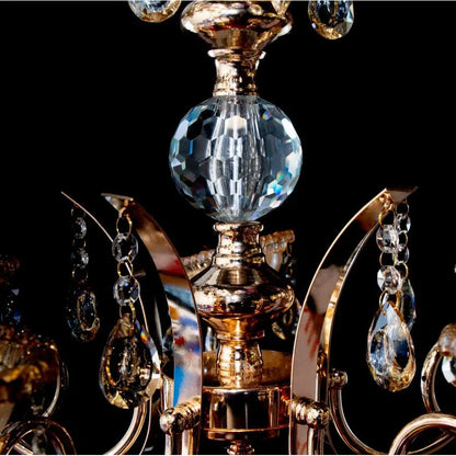 Giala Chandelier, 5*E14, χρυσός, μέταλλο και κρύσταλλο