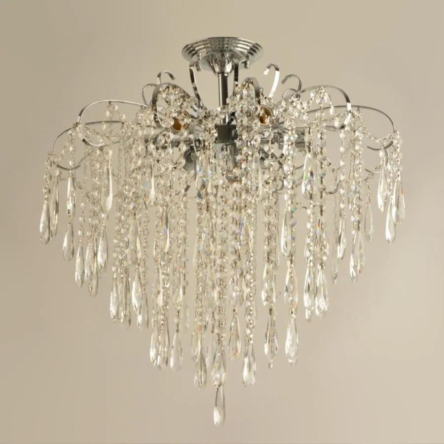 Cristal πολυέλαιος Ego 9x E27, διάμετρος 60cm, γυαλιστερό χρώμιο