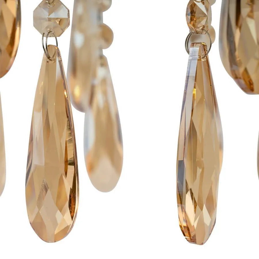 Kelsi Chandelier, 6*E27, Crystal, Golden