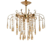 Kelsi Chandelier, 6*E27, Crystal, Golden
