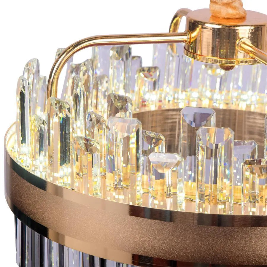 Ο Achim οδήγησε πολυέλαιο με τηλεχειριστήριο, 200W, 80cm χρυσή διάμετρο, Davable