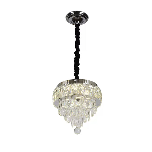 LED Crystal πολυέλαιος με τηλεχειριστήριο Axel 26W Silver Daisy