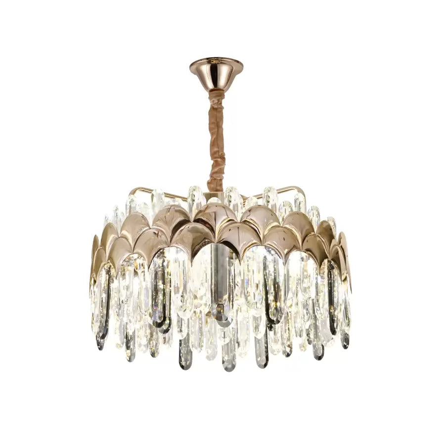 Crystal LED πολυέλαιος με τηλεχειριστήριο Gary 144W Dimable Gold