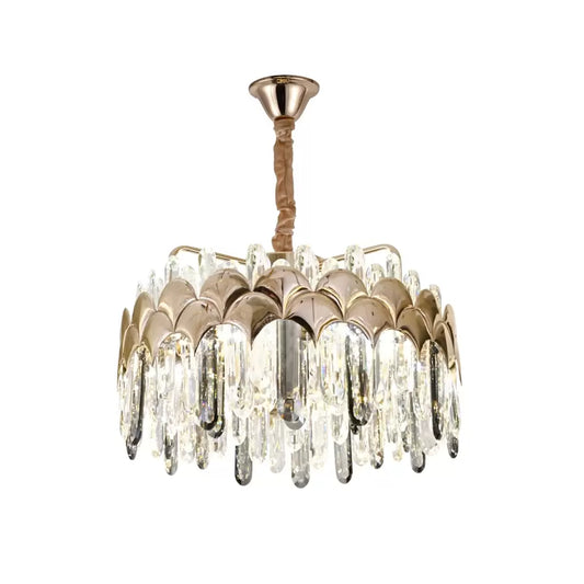 Crystal LED πολυέλαιος με τηλεχειριστήριο Gary 144W Dimable Gold