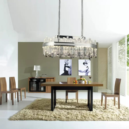 LED Crystal πολυέλαιος με τηλεχειριστήριο Morgan 140W Silver