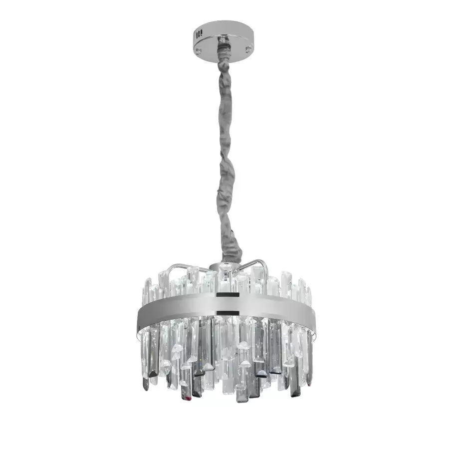 Crystal LED πολυέλαιος με Miguel 92W Dimable Silver Remote