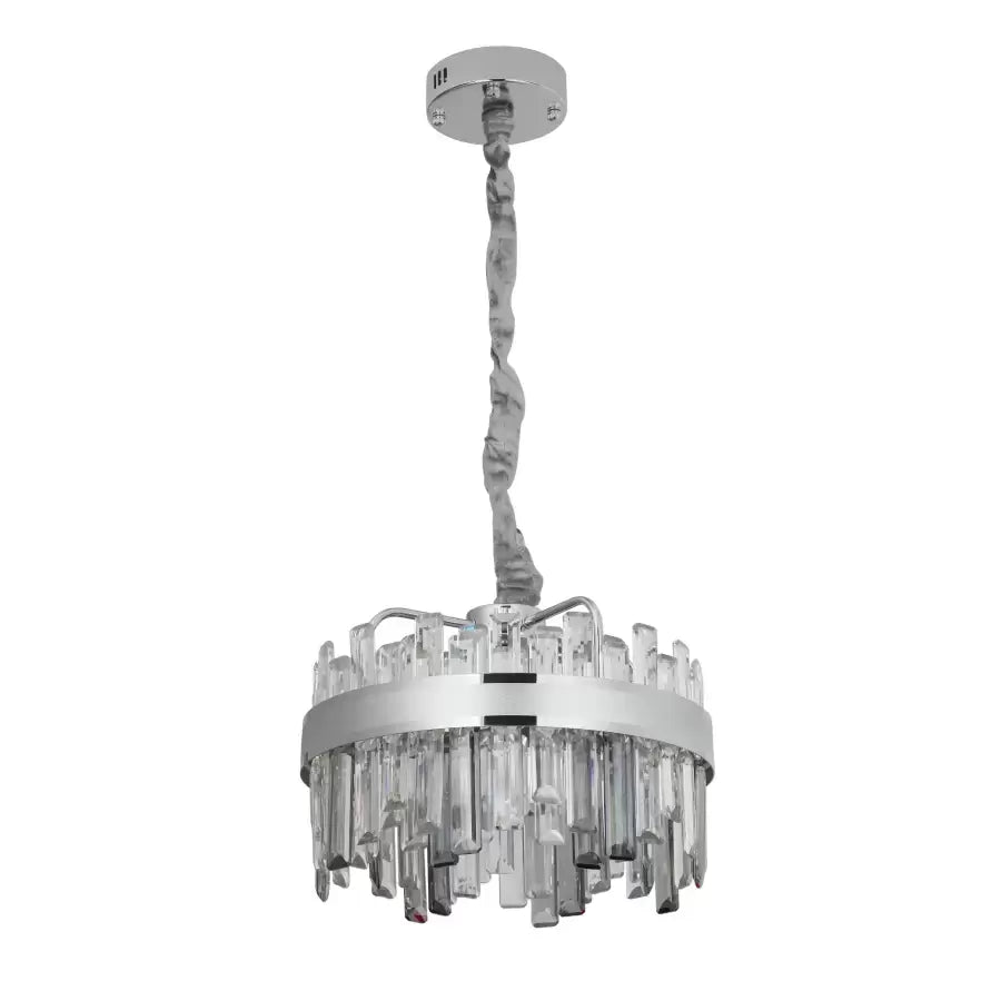 Crystal LED πολυέλαιος με Miguel 92W Dimable Silver Remote