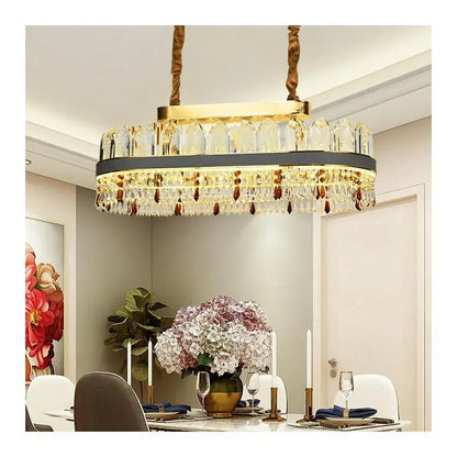 LED Pollux πολυέλαιος με τηλεχειριστήριο, 156W, διάμετρο 80cm, χρυσό, κρύσταλλο, ασταθές