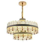 LED Pollux πολυέλαιος με τηλεχειριστήριο, 300W, χρυσό 75cm, διάμετρο κρυστάλλου.
