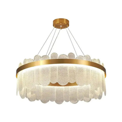 LED πολυέλαιος με τηλεχειριστήριο Alonzo 93W Dimable 60cm Χρυσή διάμετρο