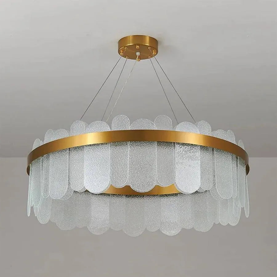 LED πολυέλαιος με τηλεχειριστήριο Alvaro 128W Dimable Gold