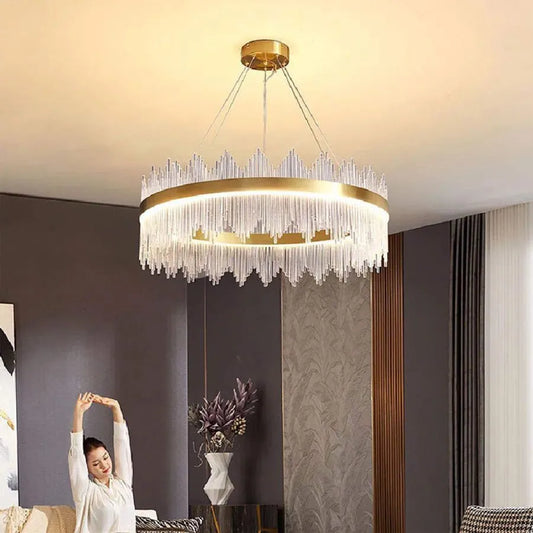 LED πολυέλαιος με τηλεχειριστήριο Lazaro 63W Dimable Gold