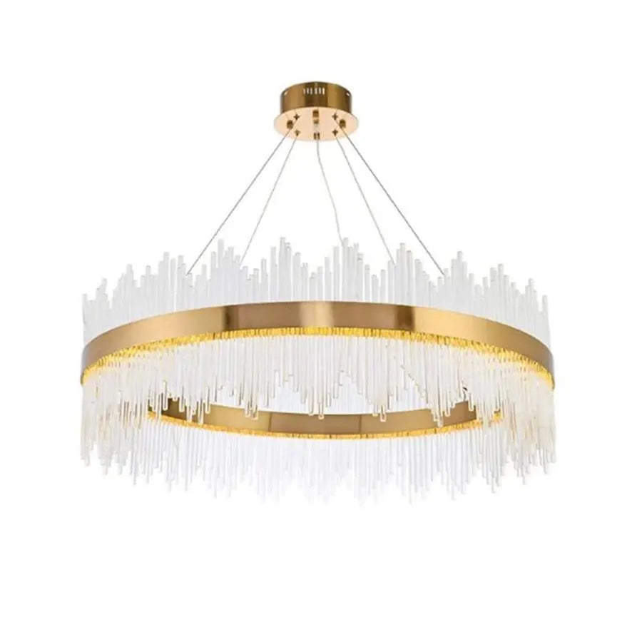 LED πολυέλαιος με τηλεχειριστήριο Lazaro 63W Dimable Gold