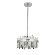 Crystal LED πολυέλαιος με τηλεχειριστήριο Melvin 112W Dimable Diameter 50cm Silver