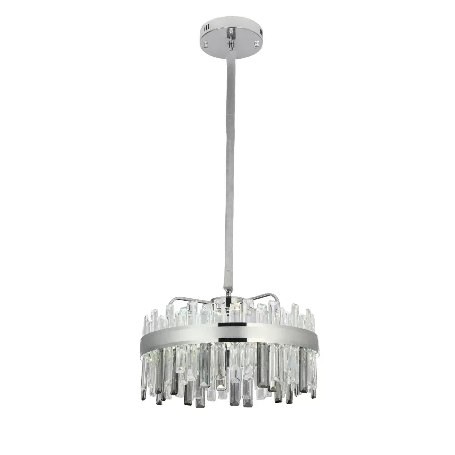 Crystal LED πολυέλαιος με τηλεχειριστήριο Melvin 112W Dimable Diameter 50cm Silver