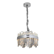 Crystal LED πολυέλαιος με τηλεχειριστήριο Melvin 112W Dimable Diameter 50cm Silver