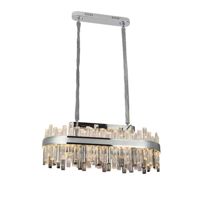 LED Crystal πολυέλαιος με τηλεχειριστήριο Morgan 140W Silver