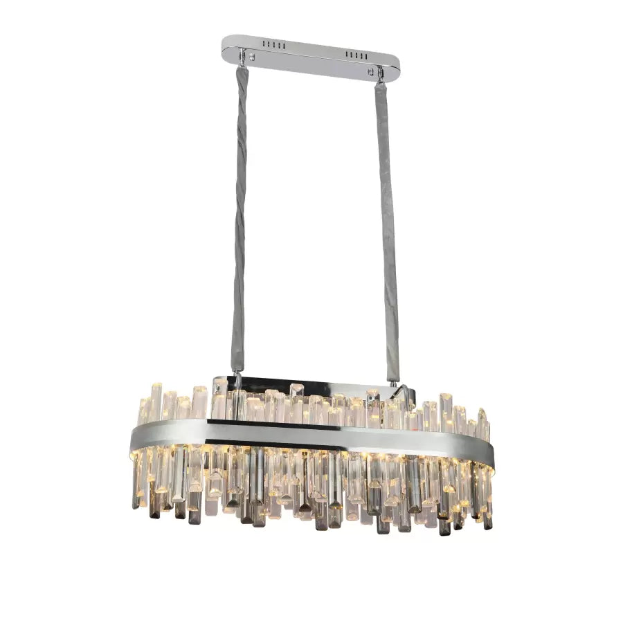 LED Crystal πολυέλαιος με τηλεχειριστήριο Morgan 140W Silver