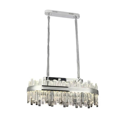 LED Crystal πολυέλαιος με τηλεχειριστήριο Morgan 140W Silver