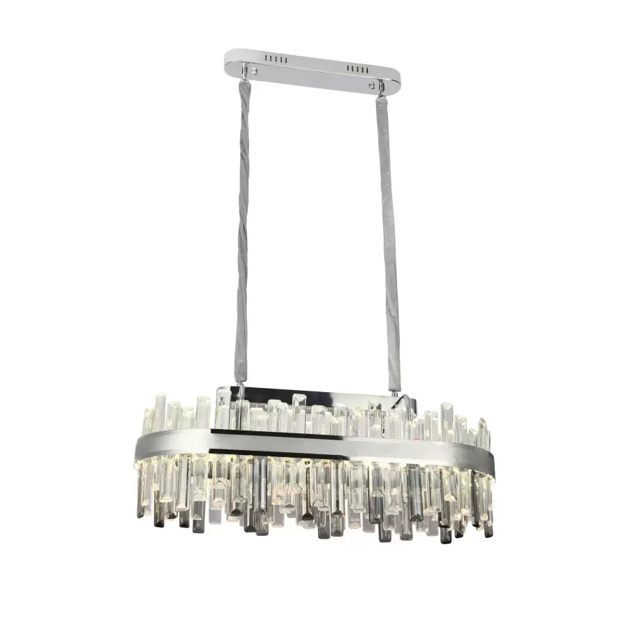 LED Crystal πολυέλαιος με τηλεχειριστήριο Morgan 140W Silver