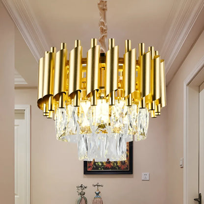 Crystal πολυέλαιος Versailles Petito 3xe14, διάμετρο 30cm, χρυσός, ρυθμιζόμενο ύψος