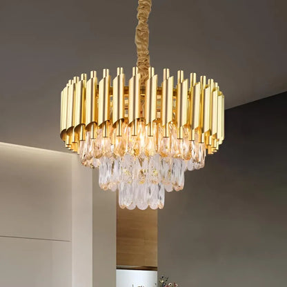 Crystal πολυέλαιο Βερσαλλιές ευγενή 5xe14, διάμετρο 40cm, χρυσό, ρυθμιζόμενο ύψος