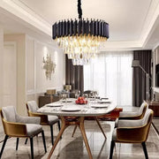 Rubbert Chandelier, 9*E14, χρυσός, μέταλλο και κρύσταλλο