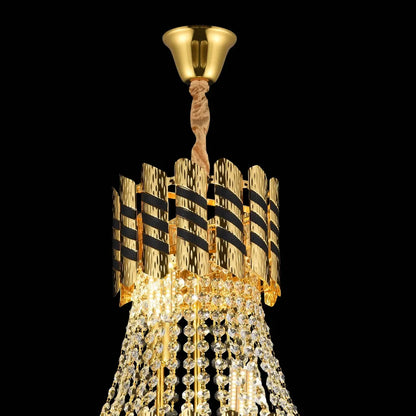 Crystal πολυέλαιος 9xe14 χρυσό Nardo, 50 cm πλάτος, ύψους 70 cm