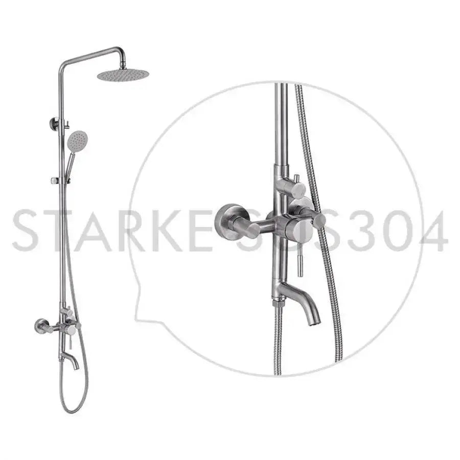 Shower column, stainless steel 304, satin, ly003