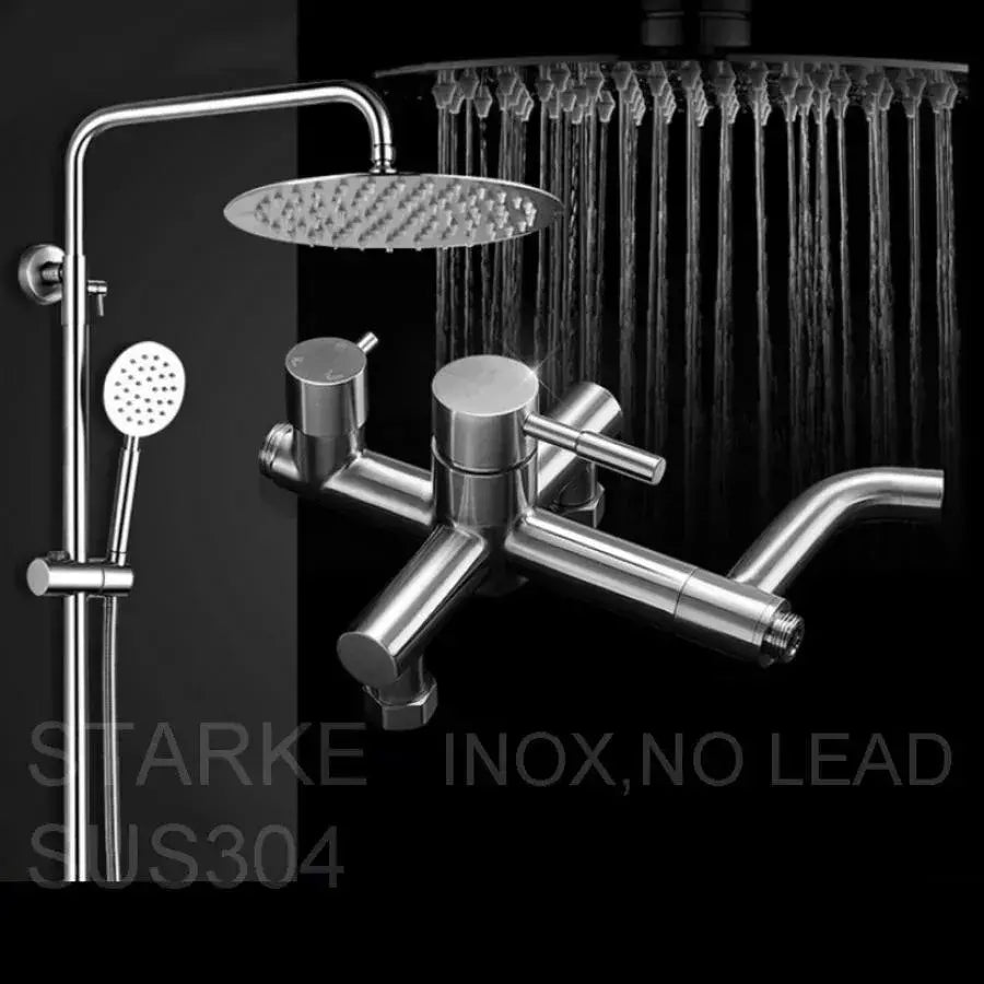 Shower column, stainless steel 304, satin, ly003