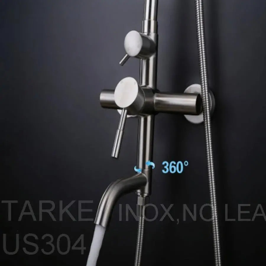 Shower column, stainless steel 304, satin, ly003