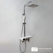Στήλη ντους, οθόνη LCD, ανοξείδωτο/λευκό/ασήμι, SJG/009