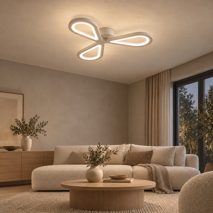 Πολυέλαιος LED AURALIUS 18W, 3 Πέταλα, Neutral light, 4000K, Λευκό