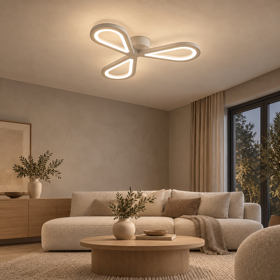 Πολυέλαιος LED AURALIUS 18W, 3 Πέταλα, Neutral light, 4000K, Λευκό