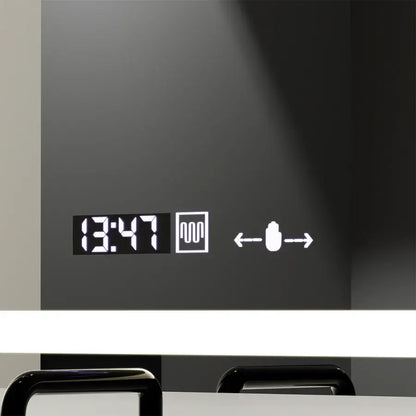 Ορθογώνιο LED Mirror 120x70cm Αισθητήρα κίνησης Radiant Gradglow Marcello Σύστημα πρόβλεψης και θερμόμετρο Dimable