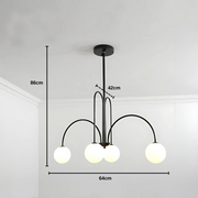 Torino Chandelier, 5*E27, μαύρο, μέταλλο
