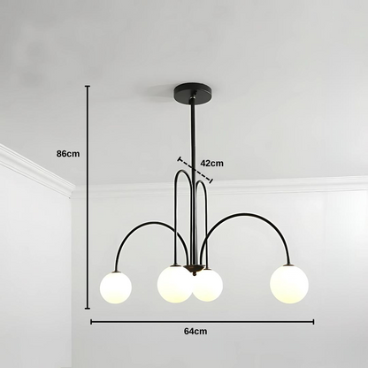 Torino Chandelier, 5*E27, μαύρο, μέταλλο