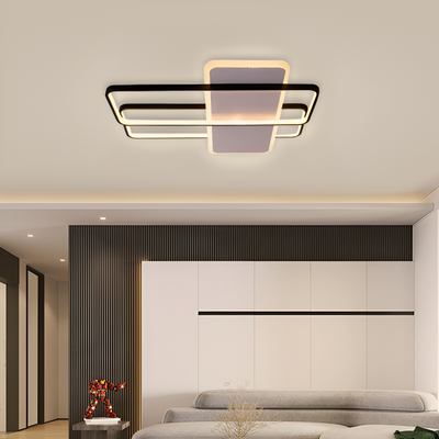 LED πολυέλαιος με τηλεχειριστήριο Carolina 76W Υπερβολικά τετράγωνα κρύα/ζεστό/ουδέτερο μαύρο λευκό