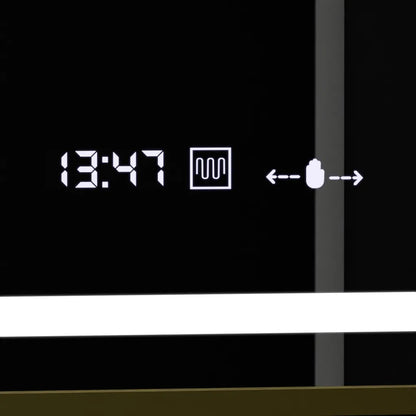 Mirror LED ορθογώνιο 100x80cm Verite Royale Gold Motion Glow Marcello Dimable Clock Discosting System