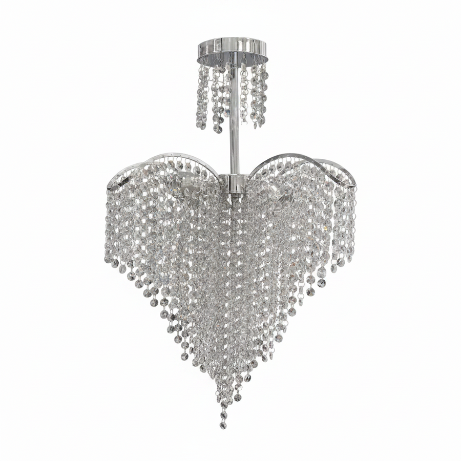Πολυέλαιος Ander Crystal 4xE14 Διάμετρος 45cm Χρώμιο