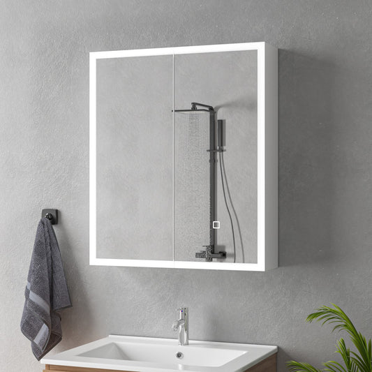 Laura Cabinet με LED Mirror DBP122 60x70 White