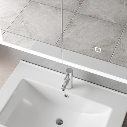 Laura Cabinet με LED Mirror DBP122 60x70 White