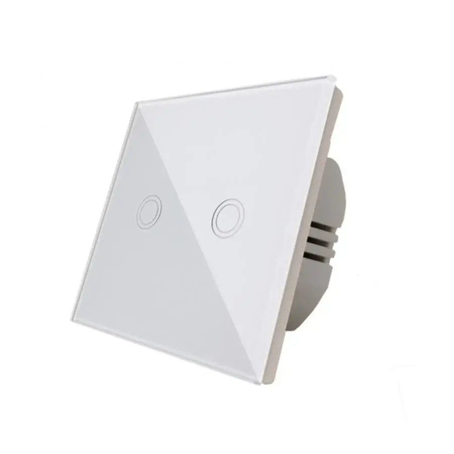 Αγγίξτε το διακόπτη Double -Secure White Glass