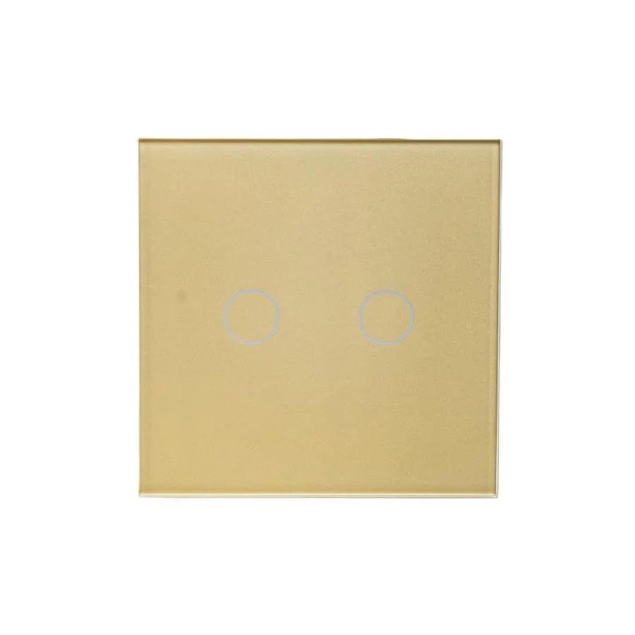 Touch Switch Double -Secure Gold Glass