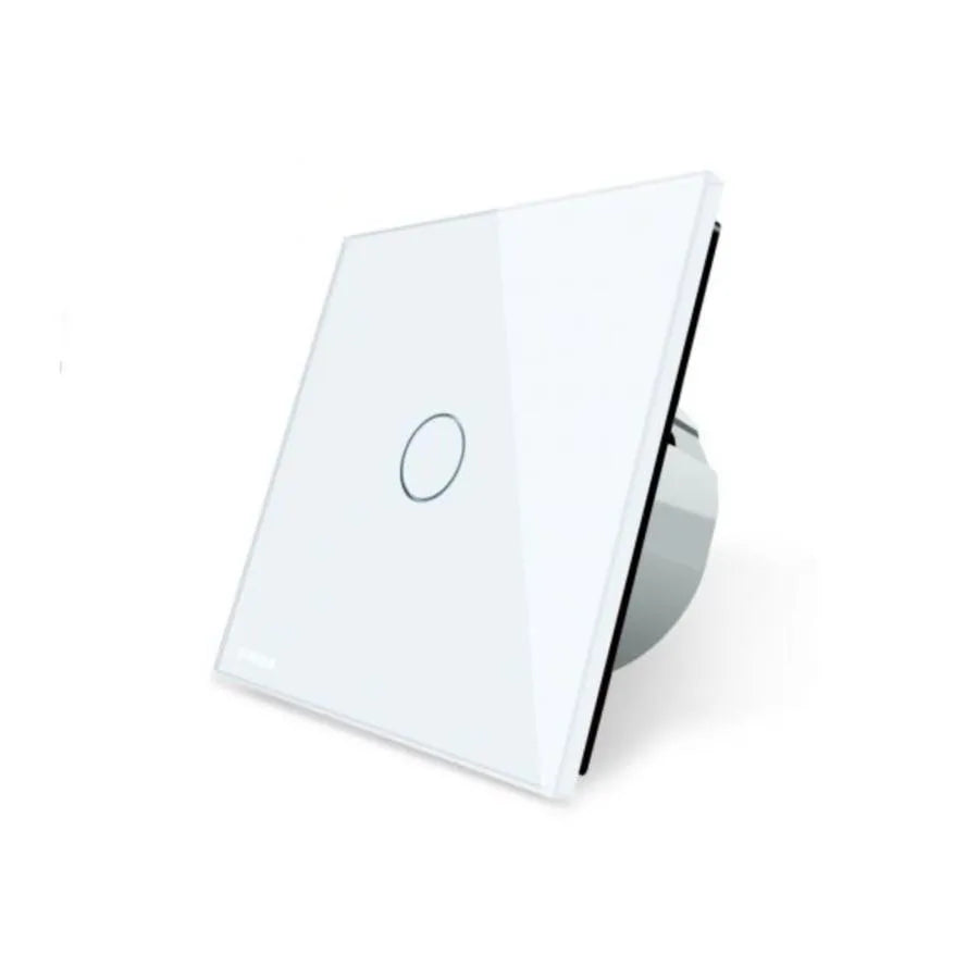Switch Touch, Simple, White, Secure Glass, Livolo